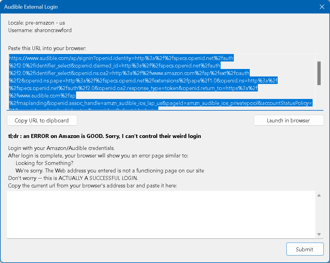 Login alternative setup